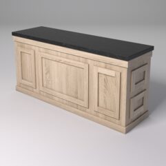 Стол для цветочного магазина БУКЕТ №6Л, столешница из искусственного камня, Дуб Сонома