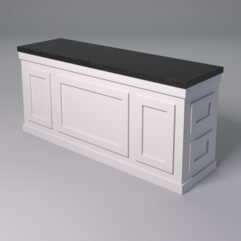 Стол для цветочного магазина БУКЕТ №6Л, столешница из искусственного камня, Белый