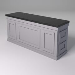 Стол для цветочного магазина БУКЕТ №6Л, столешница из искусственного камня, Серый