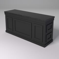 Стол для цветочного магазина БУКЕТ №6Л, столешница из искусственного камня, Черный