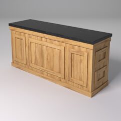 Стол для цветочного магазина БУКЕТ №6Л, столешница из искусственного камня, Дуб Золотистый