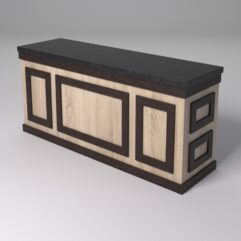 Стол для цветочного магазина БУКЕТ №6Л, столешница из искусственного камня, Дуб Сонома + Дуб Венге