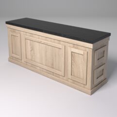 Стол для цветочного магазина БУКЕТ №7Л, столешница из искусственного камня, Дуб Сонома