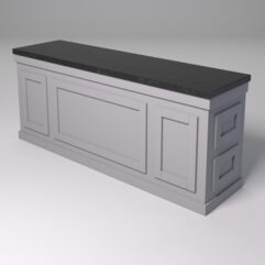 Стол для цветочного магазина БУКЕТ №7Л, столешница из искусственного камня, Серый