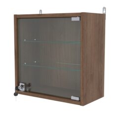 Витрина настенная с регулировочными полками МИНИ 40*40*20-РЕГ, Орех