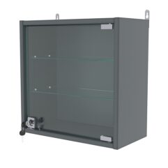 Витрина настенная с регулировочными полками МИНИ 40*40*20-РЕГ, Темно-Серый