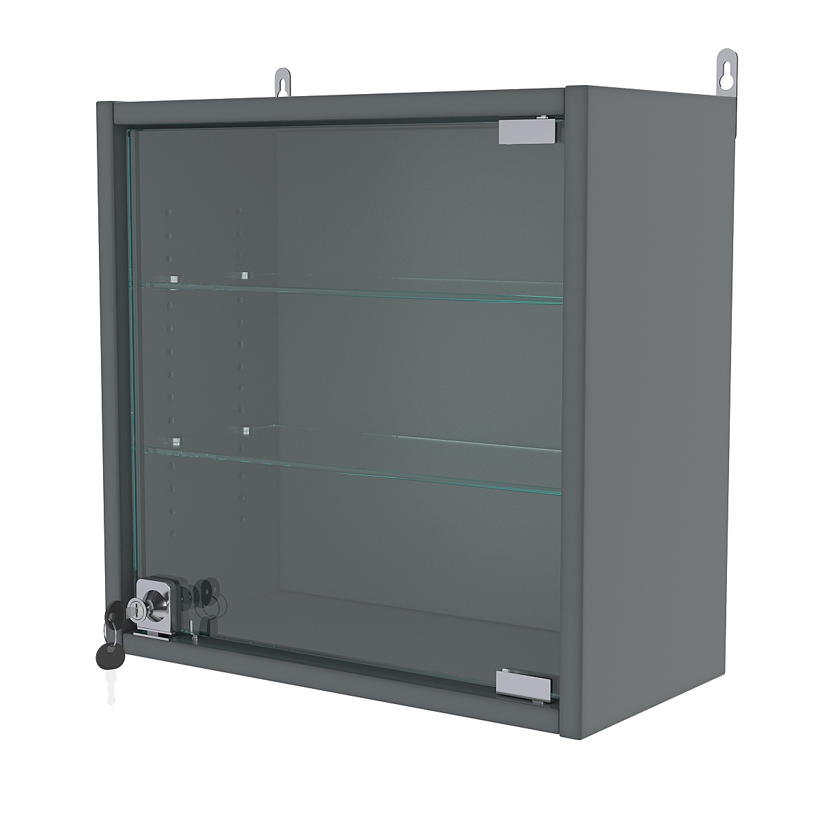 Витрина настенная с регулировочными полками МИНИ 40*40*20-РЕГ, Темно-Серый