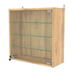 Витрина настенная с регулировочными полками МИНИ 50*50*20-РЕГ, Дуб Золотистый