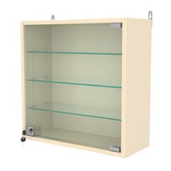 Витрина настенная с регулировочными полками МИНИ 50*50*20-РЕГ, Крем Вайс