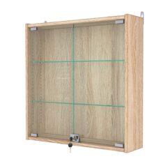 Витрина настенная с регулировочными полками №1-1А-РЕГ, Дуб Сонома