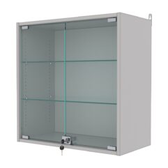 Витрина настенная с регулировочными полками №1-1АГ-РЕГ, Серый