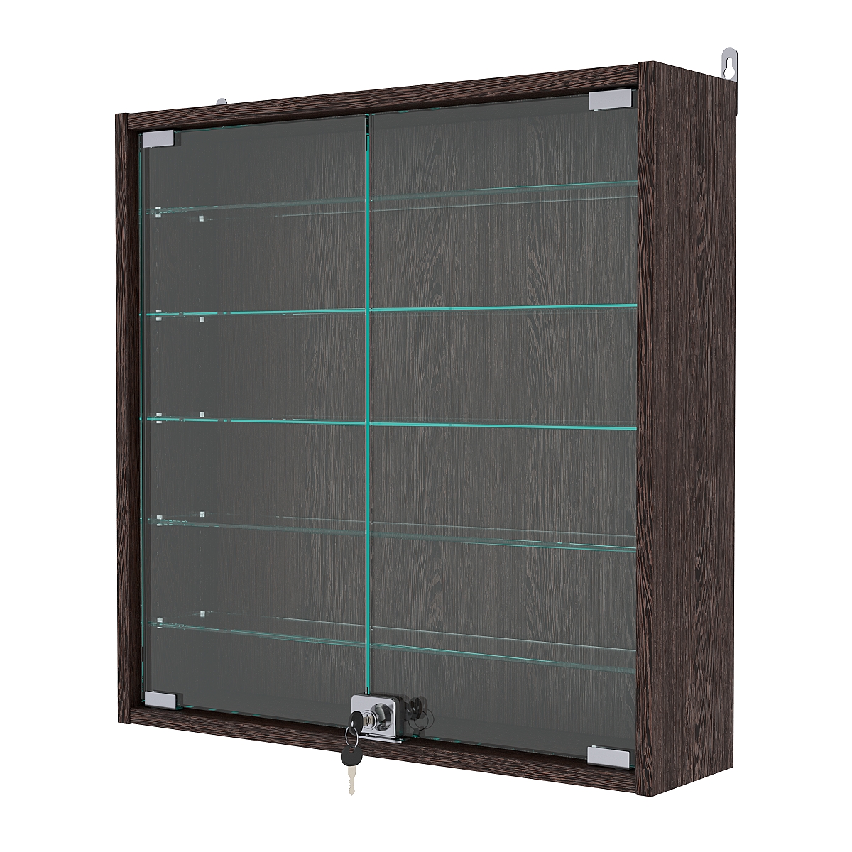 Витрина настенная с регулировочными полками №1-5А-РЕГ, Дуб Венге