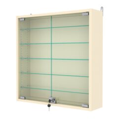 Витрина настенная с регулировочными полками №1-5А-РЕГ, Крем Вайс