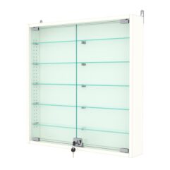 Витрина настенная с регулировочными полками №1-5АУ-РЕГ, Белый