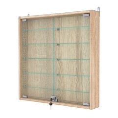 Витрина настенная с регулировочными полками №1-5АУ-РЕГ, Дуб Сонома