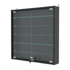 Витрина настенная с регулировочными полками №1-5АУ-РЕГ, Черный