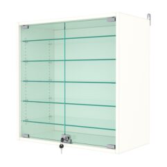 Витрина настенная с регулировочными полками №1-5АГ-РЕГ, Белый