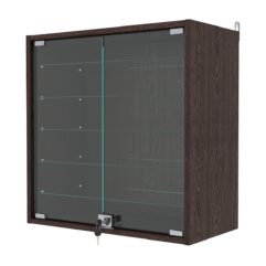 Витрина настенная с регулировочными полками №1-5АГ-РЕГ, Дуб Венге