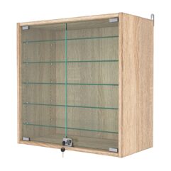 Витрина настенная с регулировочными полками №1-5АГ-РЕГ, Дуб Сонома