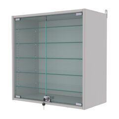 Витрина настенная с регулировочными полками №1-5АГ-РЕГ, Серый