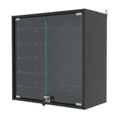 Витрина настенная с регулировочными полками №1-5АГ-РЕГ, Черный