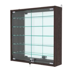 Витрина настенная с регулировочными полками №1-6А-РЕГ, Дуб Венге