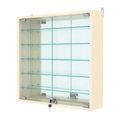 Витрина настенная с регулировочными полками №1-6А-РЕГ, Крем Вайс