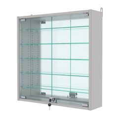 Витрина настенная с регулировочными полками №1-6А-РЕГ, Серый