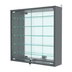 Витрина настенная с регулировочными полками №1-6А-РЕГ, Темно-Серый