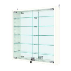 Витрина настенная с регулировочными полками №1-6АУ-РЕГ, Белый