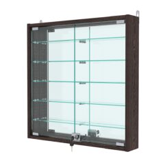 Витрина настенная с регулировочными полками №1-6АУ-РЕГ, Дуб Венге