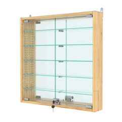 Витрина настенная с регулировочными полками №1-6АУ-РЕГ, Дуб Золотистый