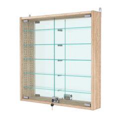 Витрина настенная с регулировочными полками №1-6АУ-РЕГ, Дуб Сонома