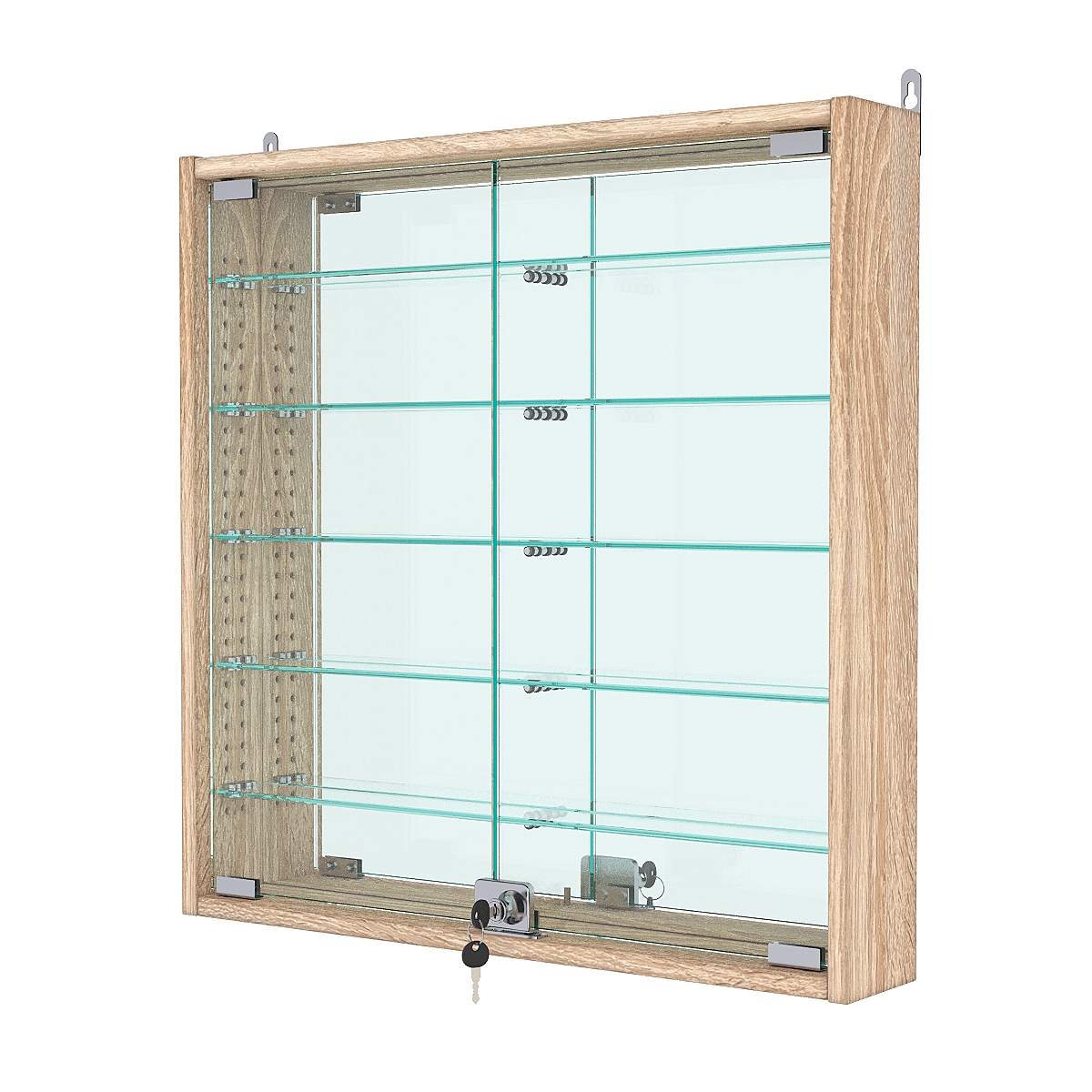 Витрина настенная с регулировочными полками №1-6АУ-РЕГ, Дуб Сонома