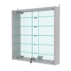 Витрина настенная с регулировочными полками №1-6АУ-РЕГ, Серый