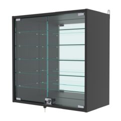 Витрина настенная с регулировочными полками №1-6АГ-РЕГ, Черный