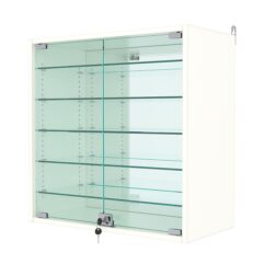 Витрина настенная с регулировочными полками №1-6АГ-РЕГ, Белый