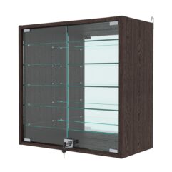 Витрина настенная с регулировочными полками №1-6АГ-РЕГ, Дуб Венге