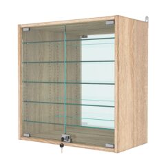 Витрина настенная с регулировочными полками №1-6АГ-РЕГ, Дуб Сонома