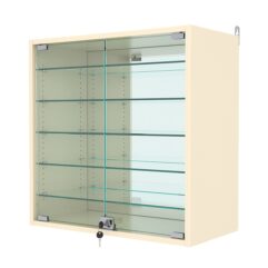 Витрина настенная с регулировочными полками №1-6АГ-РЕГ, Крем Вайс