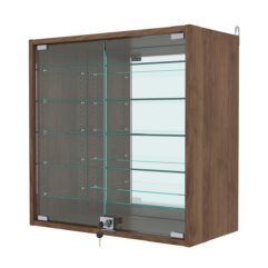 Витрина настенная с регулировочными полками №1-6АГ-РЕГ, Орех