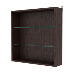 Витрина настенная с регулировочными полками №1-1Г-РЕГ, Дуб Венге