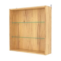 Витрина настенная с регулировочными полками №1-1Г-РЕГ, Дуб Золотистый