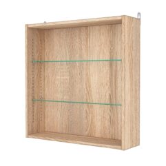 Витрина настенная с регулировочными полками №1-1Г-РЕГ, Дуб Сонома