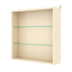 Витрина настенная с регулировочными полками №1-1Г-РЕГ, Крем Вайс