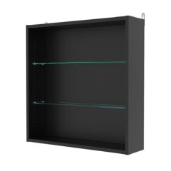 Витрина настенная с регулировочными полками №1-1Г-РЕГ, Черный