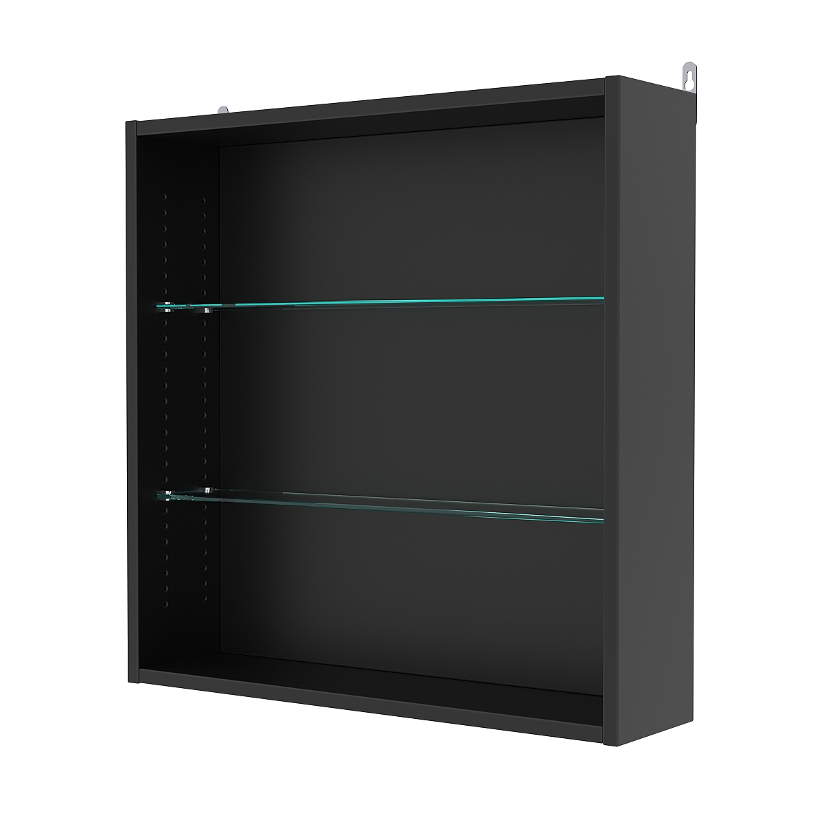 Витрина настенная с регулировочными полками №1-1Г-РЕГ, Черный