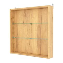 Витрина настенная с регулировочными полками №1-1ГУ-РЕГ, Дуб Золотистый