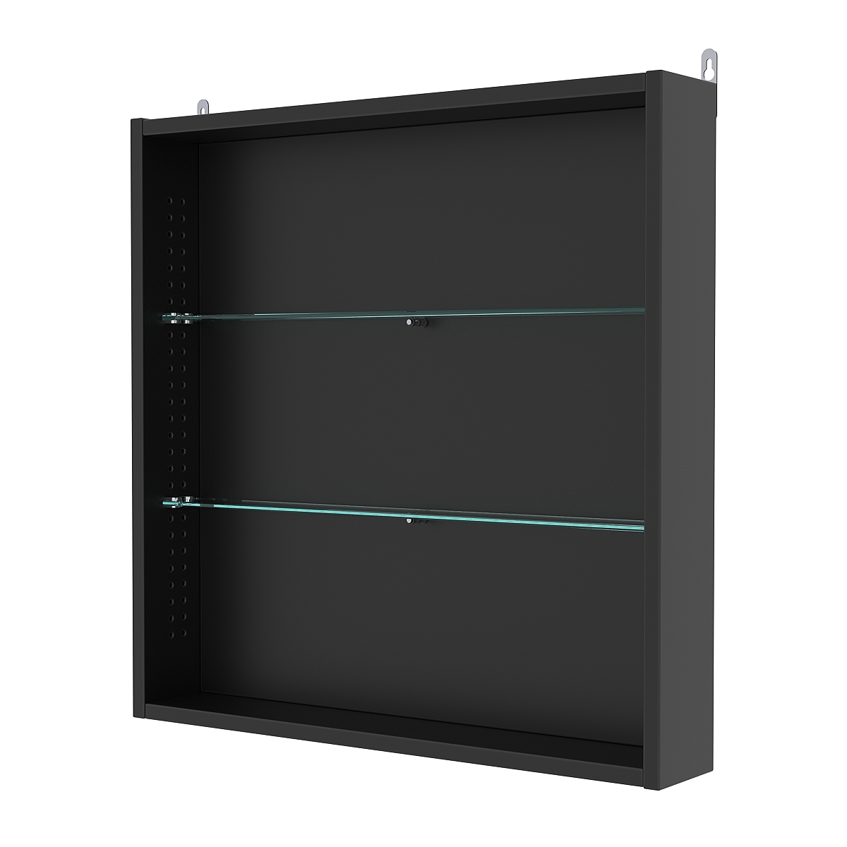 Витрина настенная с регулировочными полками №1-1ГУ-РЕГ, Черный