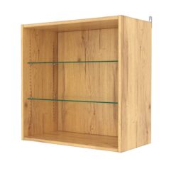 Витрина настенная с регулировочными полками №1-1ГГ-РЕГ, Дуб Золотистый